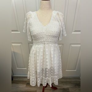 Tecrew White Textured Dress